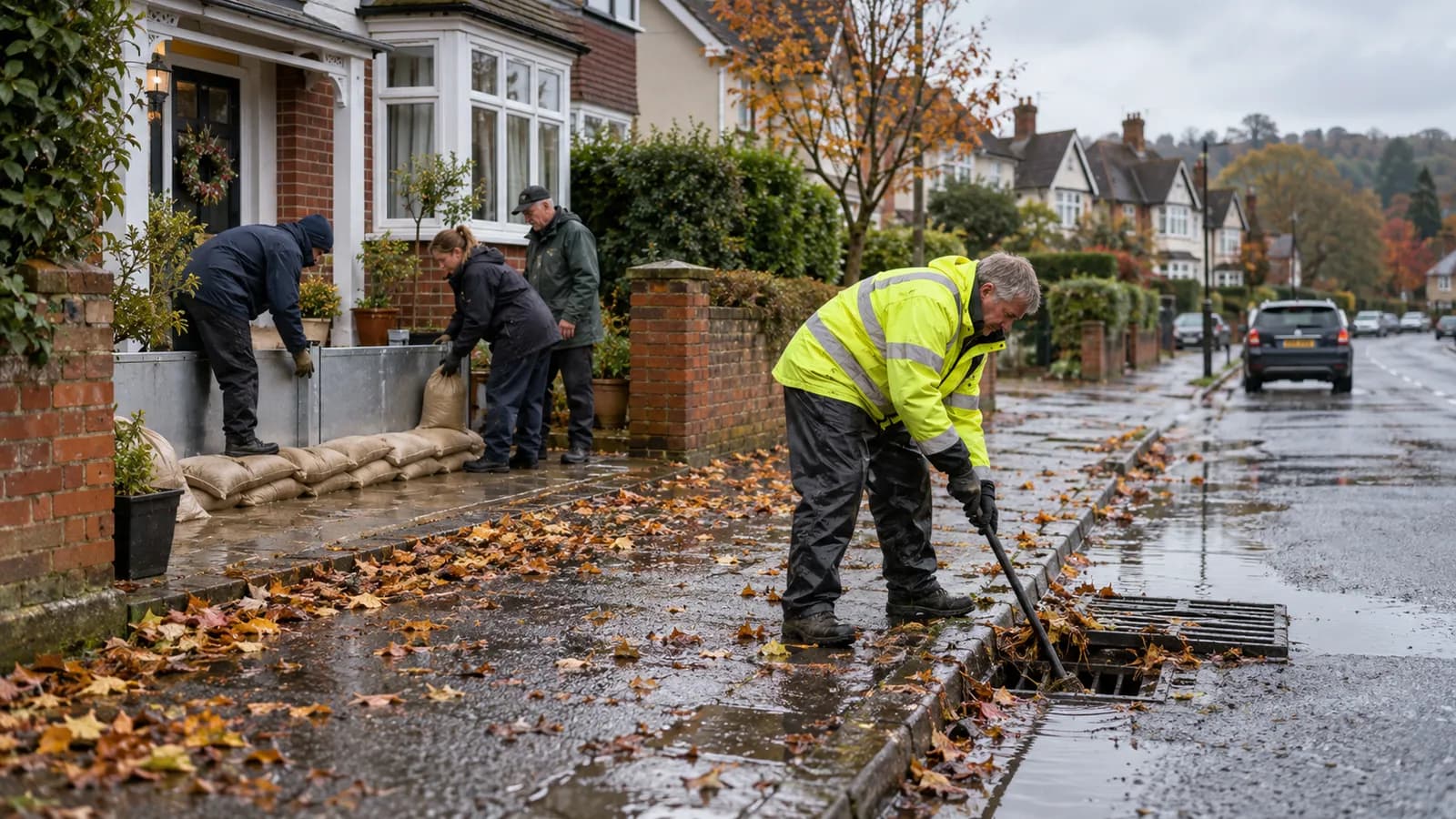 clearing flood drainage issues
